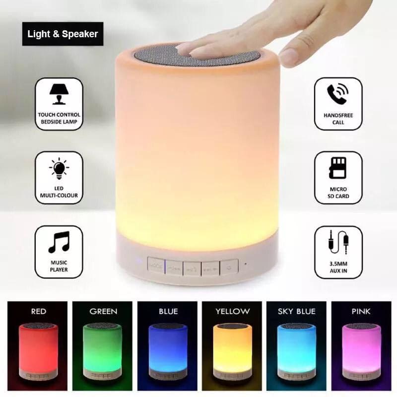Wireless Portable Bluetooth Speaker, LED Touch Lamp Speaker, Smart Touch LED Mood Lamp Wireless Portable Bluetooth Speaker, LED Touch Lamp Speaker, Smart Touch LED Mood Lamp